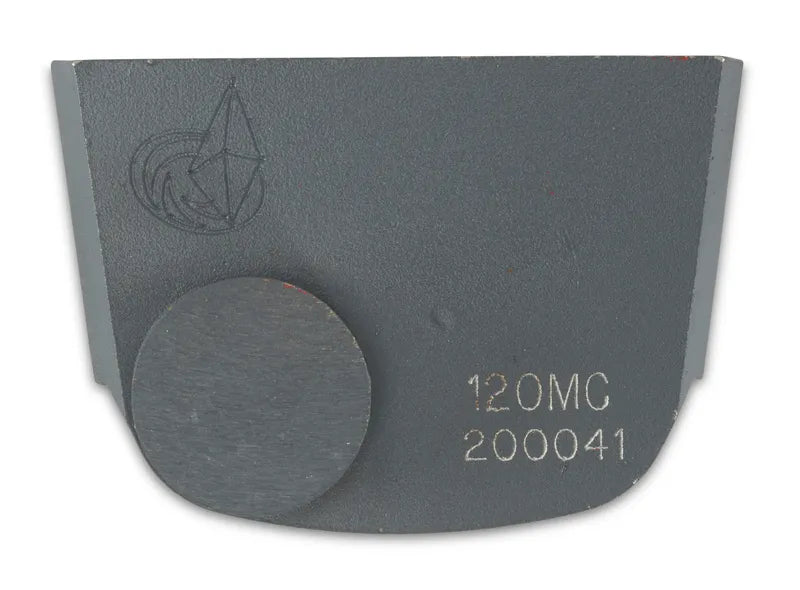 Lavina GRIT 30, CAMBIO RÁPIDO, ALMOHADILLA TRAPEZOIDE GRIS CON UN BOTÓN PARA HORMIGÓN MEDIANO