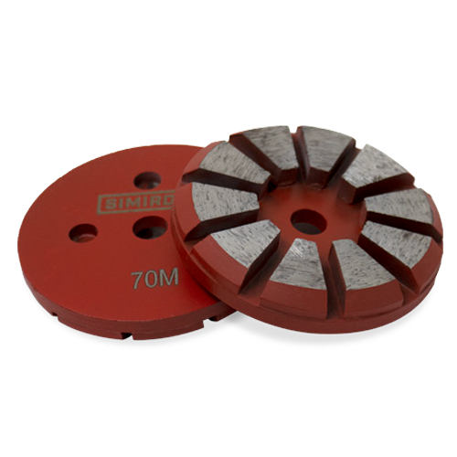 70 Grit 3" 10 Seg Metal - Medium Bond Red