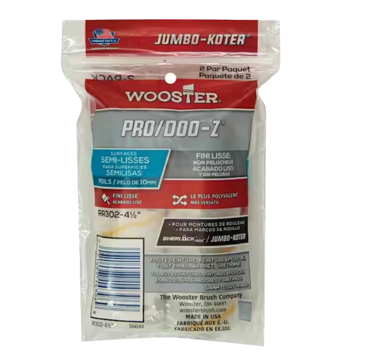 4.5" Jumbo-Koter Pro/Dooz 3/8" 2 Pack