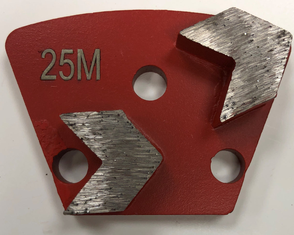 25 Grit Arrow Metal Double Segment - Medium Bond - Right
