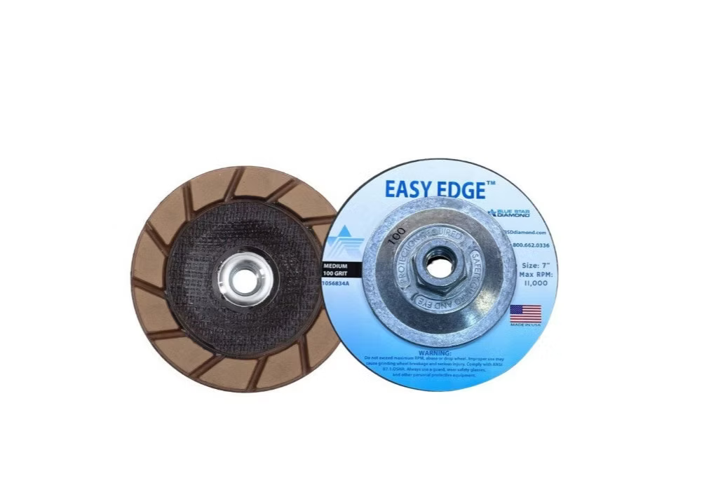 Blue Star Diamond - Easy Edge Edge Ceramic Cup Wheel 7" - 270 Grit