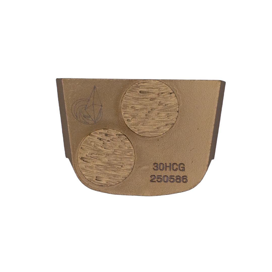 Lavina GRIT 30, QUICK CHANGE, GOLD TRAPEZOID PAD WITH TWO BUTTONS FOR EXTRA HARD CONCRETE