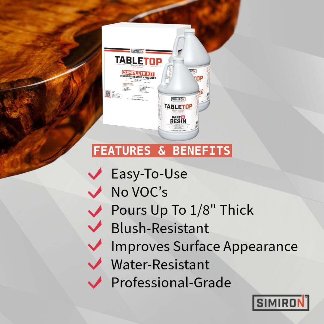 TABLE TOP CLEAR EPOXY 1 GAL KIT