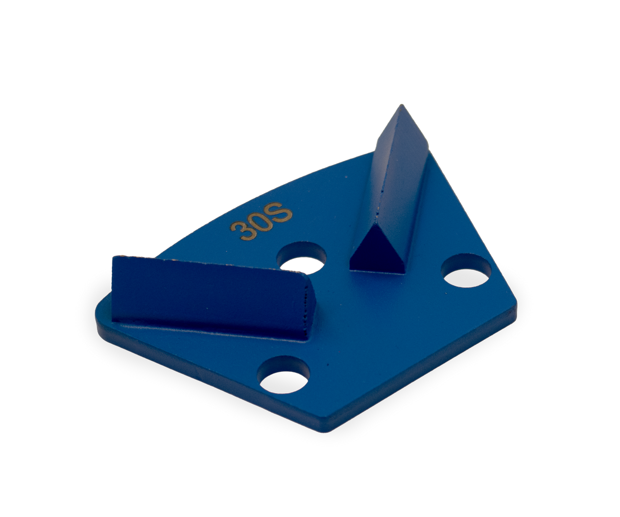 30S Grit Triangle Double Segment Blue for Hard Concrete