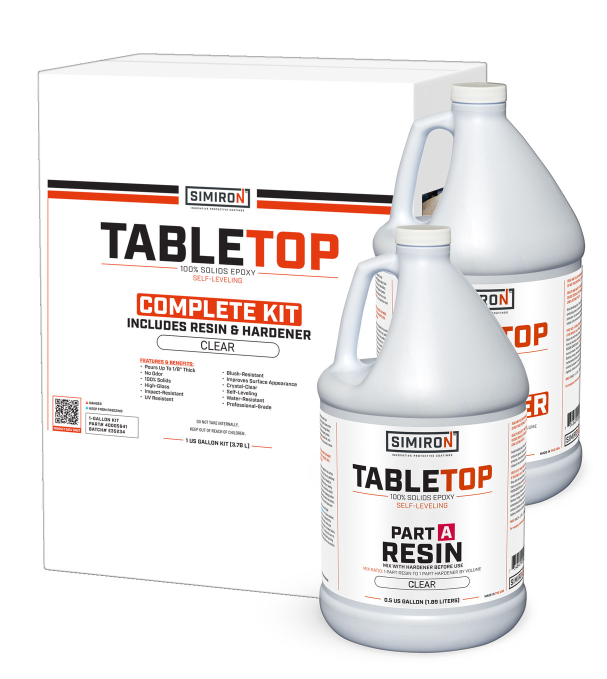 TABLE TOP CLEAR EPOXY 1 GAL KIT