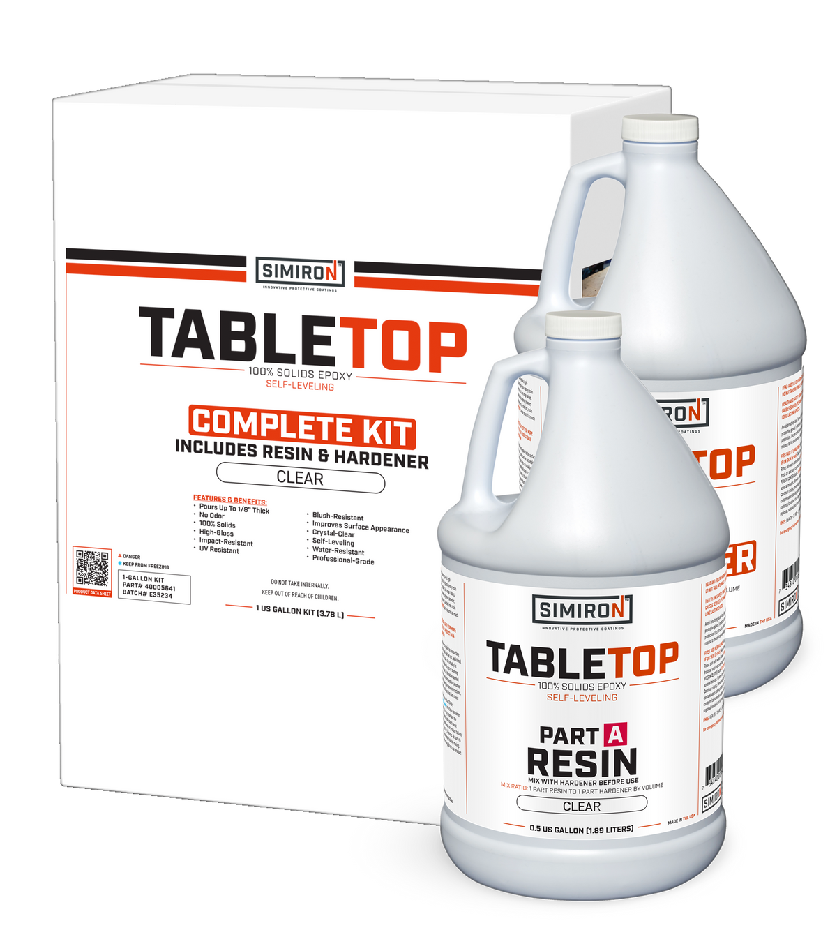 TABLE TOP CLEAR EPOXY 1 GAL KIT – Simiron