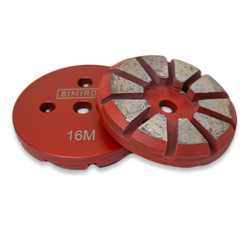 16 Grit 3" 10 Seg Metal- Medium Bond Red