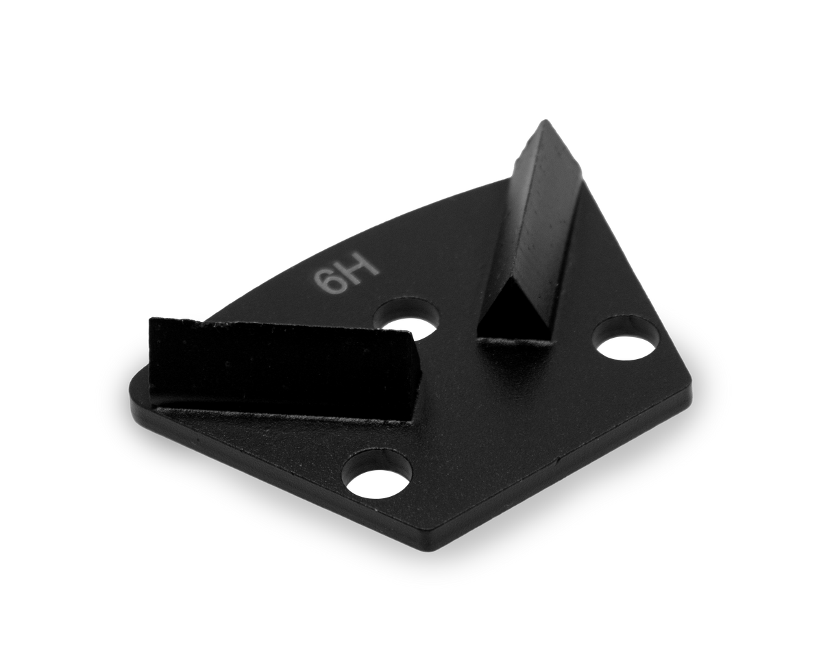 6H Grit Triangle Double Segment Black for Soft Concrete