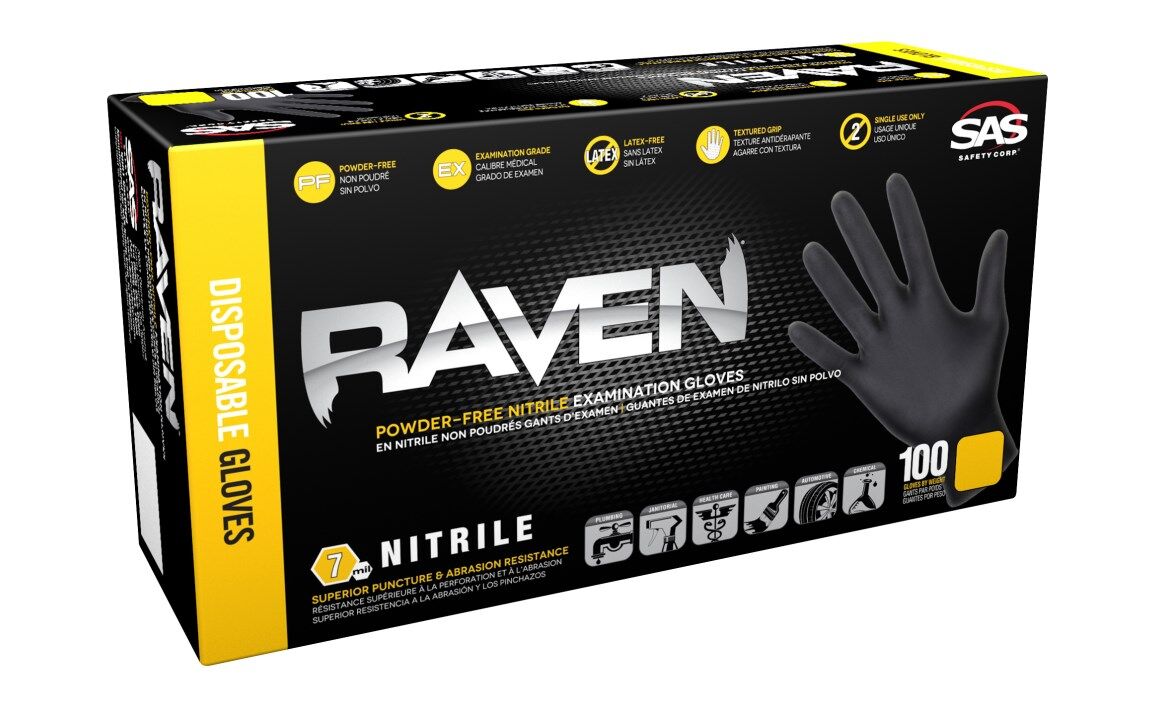 Raven Powder-Free Nitrile - 7 mil X-Large 100 Pack