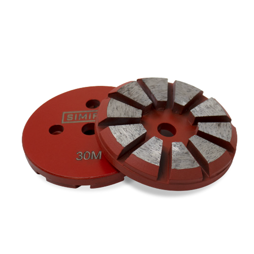 30 Grit 3" 10 Seg Metal- Medium Bond Red