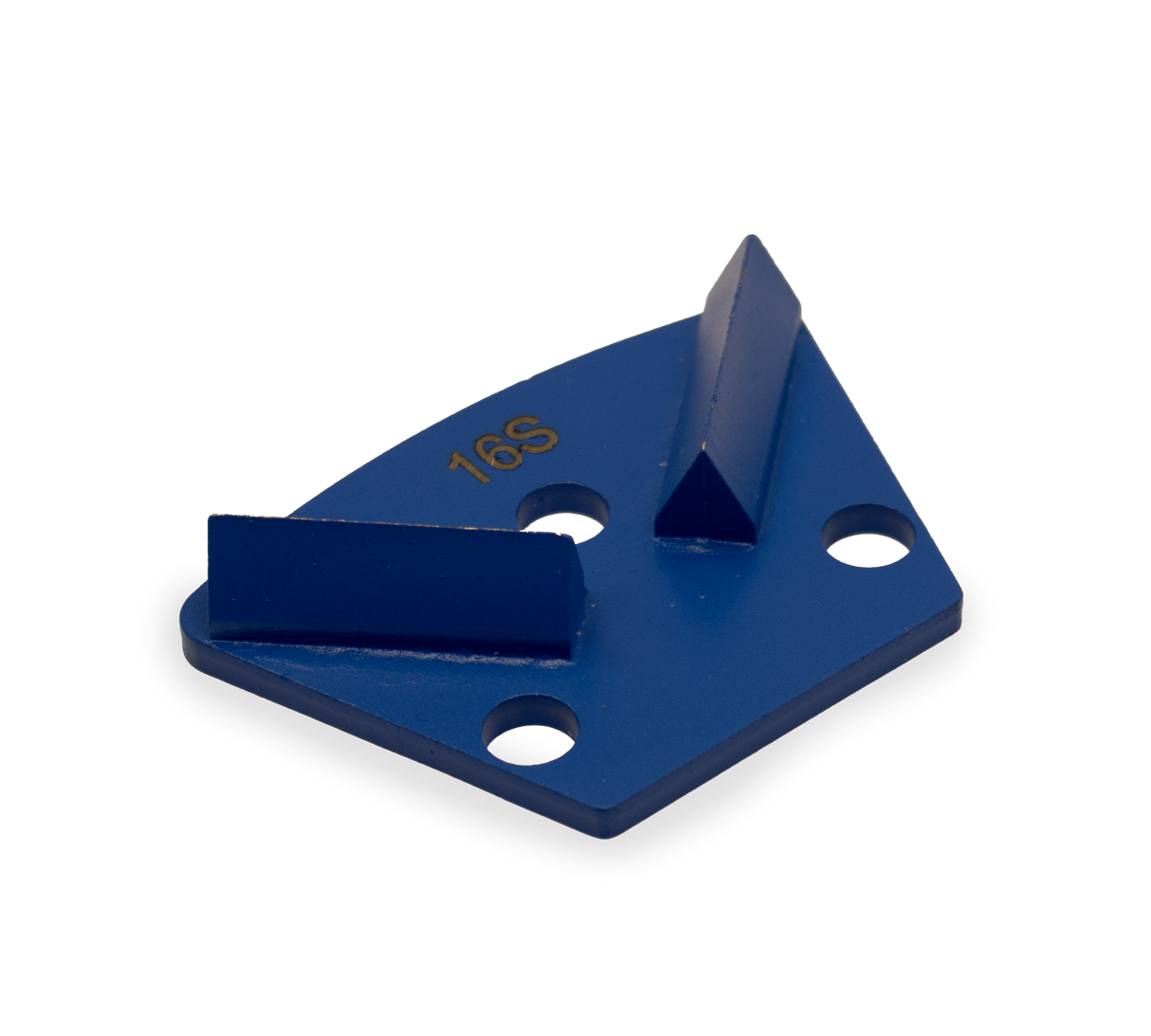 16S Grit Triangle Double Segment Blue for Hard Concrete