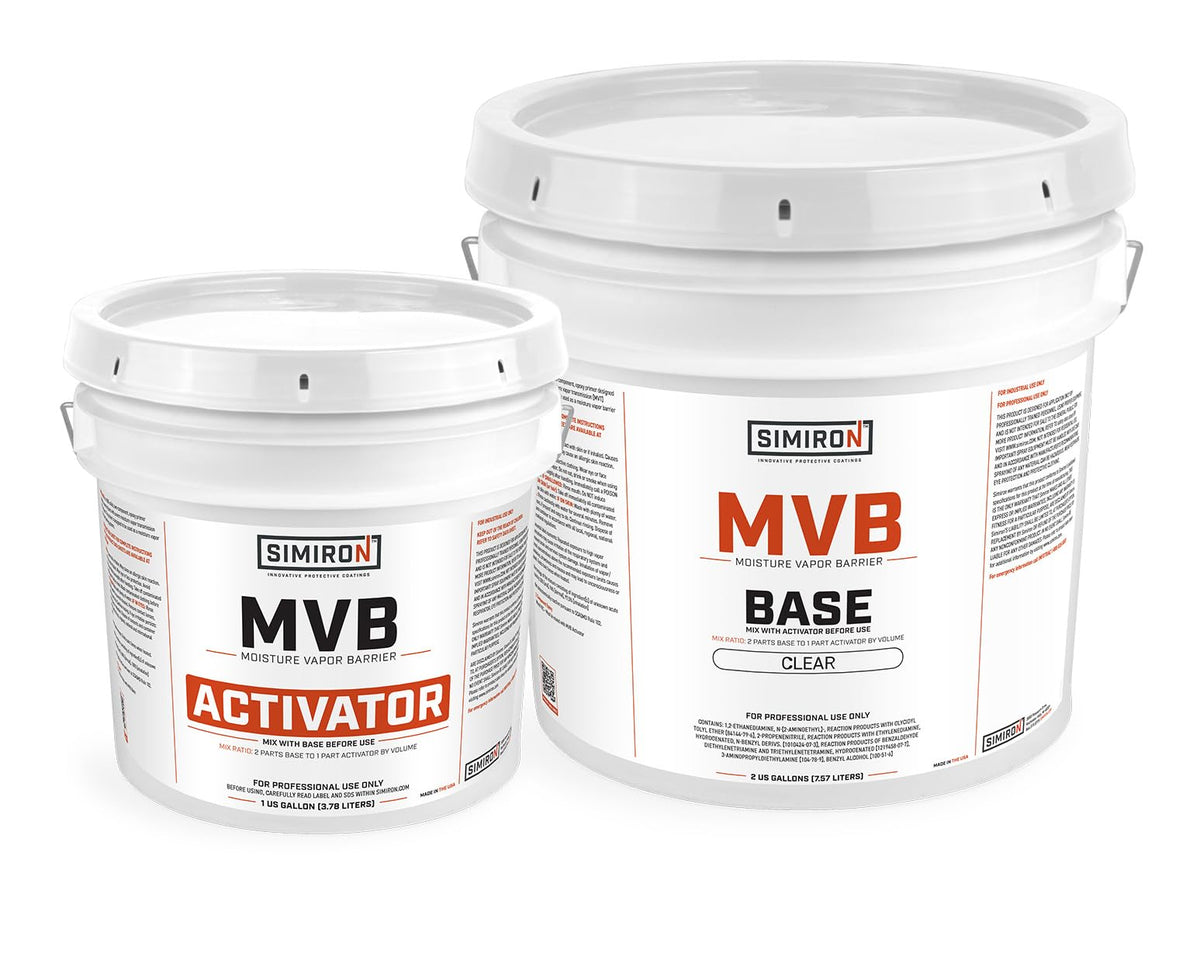 SIMIRON MVB 3 Gal Kit – Moisture Vapor Barrier Epoxy Primer – Simiron