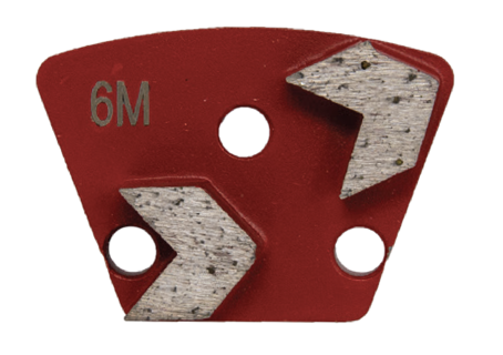 6 Grit Arrow Metal Double Segment - Medium Bond - Right