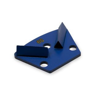6S Grit Triangle Double Segment Blue for Hard Concrete